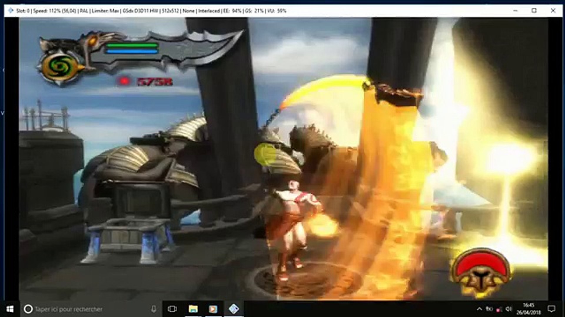 God of War 2  PS2 vs. PCSX2 (Native) 