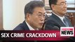 President Moon urges stern punishments for spy cams, domestic and dating violence