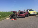 L’atterrissage de l'hélicoptère du Samu lors de l'accident  sur la RN52 près de Longwy