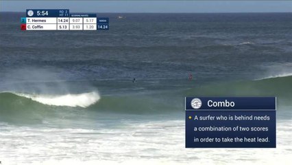 Adrénaline - Surf : Tomas Hermes with a 9.07 Wave vs. C.Coffin
