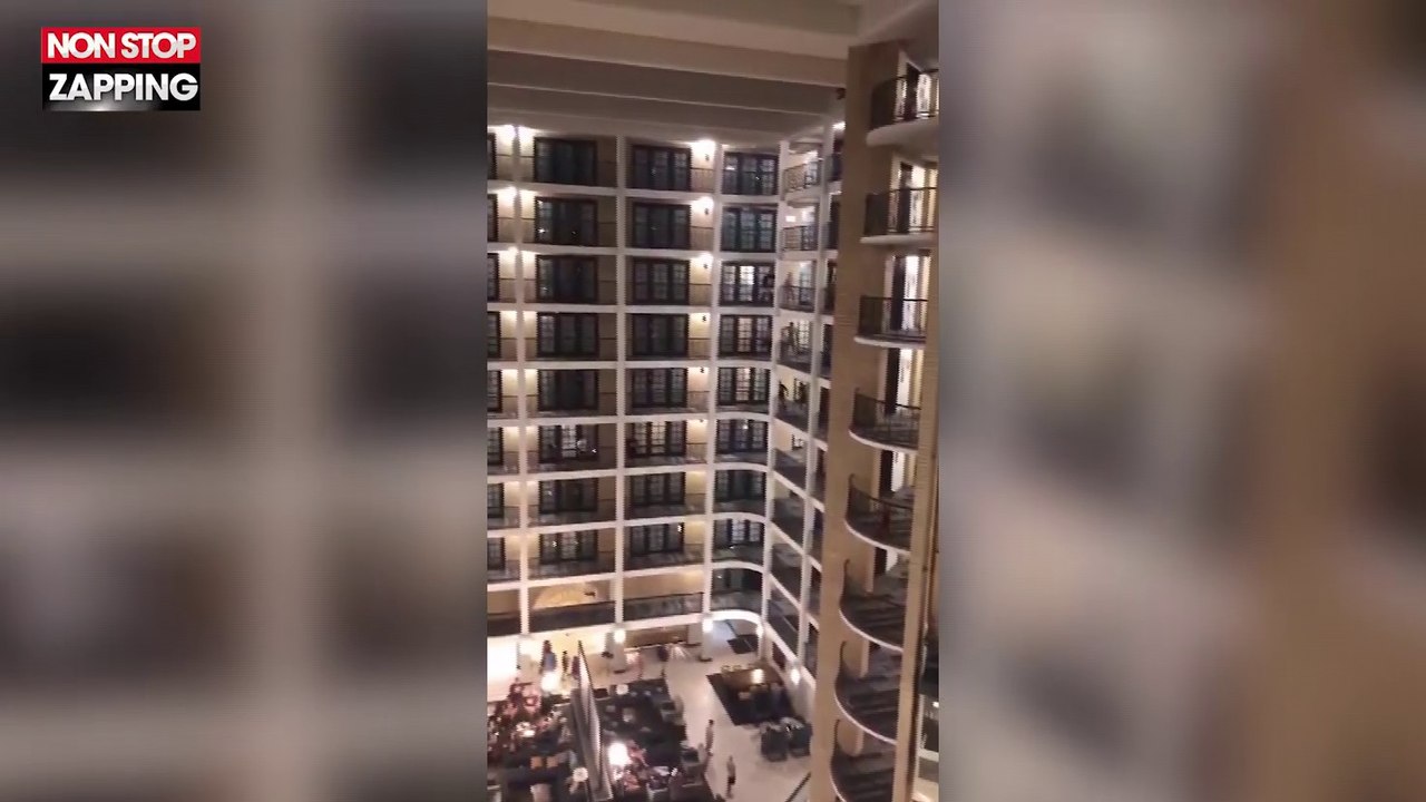 Ces étudiants font un relais sur 3 étages dans un hôtel (Vidéo)