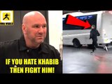 Dana White reacts to Conor McGregor Wrecking Khabib's Bus,Lobov pulled from UFC 223