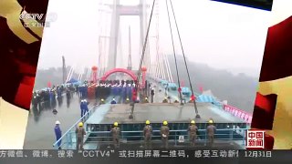 [中国新闻]世界首座双层六线铁路桥主桥主体完工