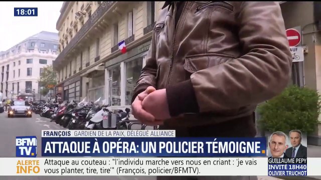 Il nous voit, il marche vers nous en criant 'Je vais vous planter' , raconte François, l'un des policiers à avoir fait face à Khamzat Azimov