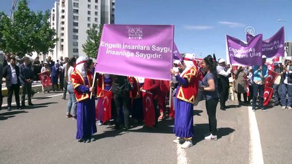 Engelliler farkındalık için yürüdü - DİYARBAKIR