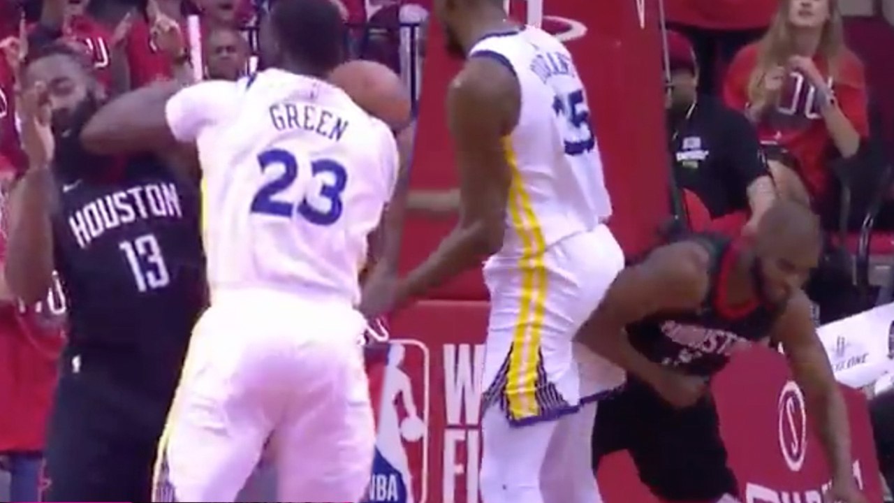 Draymond Green ELBOWS James Harden In The Face!...