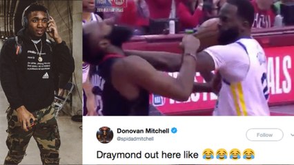 Donovan Mitchell TROLLS Draymond Green For Technical! 2018 NBA Western Conference Finals