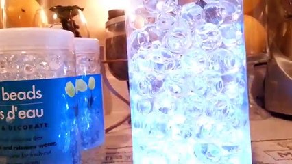 Dollar tree led center piece with water beads