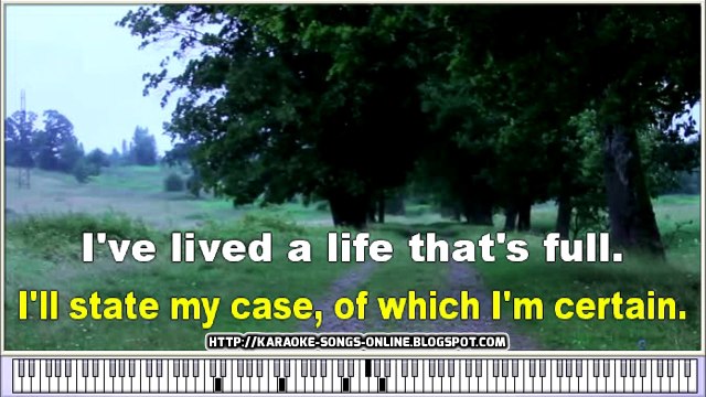 Frank Sinatra My Way Karaoke Version- Video with Lyrics