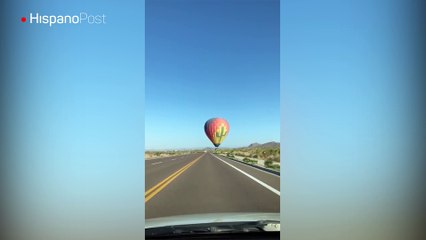 Globo aeroestático casi provocó un accidente en una carretera de EEUU