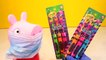 DENTIST PEPPA PIG Brushes Dr Drill n Fill Play Doh Candy Teeth - LEARN COLORS Kids Video