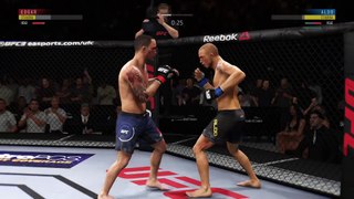 UFC 3 - José Aldo tells Frankie Edgar good night!