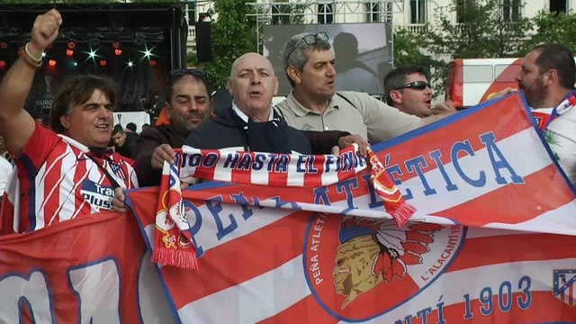 Pasión colchonera en Lyon en las horas previas a la final de la Liga Europa