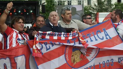Pasión colchonera en Lyon en las horas previas a la final de la Liga Europa