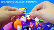 30 Colored Surprises Eggs!!! Disney CARS MARVEL Spider Man SpongeBob HELLO KITTY Angry Birds FROZEN