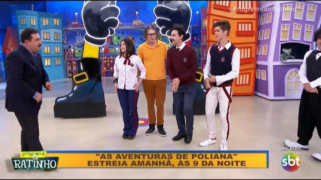 Parte o elenco de As Aventuras de Poliana participam do Programa do Ratinho (15/05/18) (Terça)