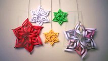 DIY 3D SnowFlakes for Christmas Decoration
