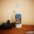 Christmas decoupage bottle with tights DIY shabby chic ideas decorations craft tutorial / URADI SAM