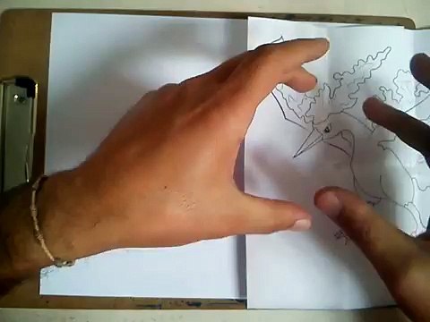COMO DIBUJAR A MOLTRES - POKEMON GO / how to draw moltres - pokemon go