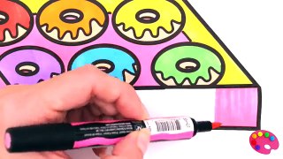 How to Draw Colorful Donuts | Coloring Pages for Kids with Colored Markers