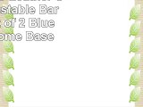 Apontus PU Leather Swivel Adjustable Bar Stool Set of 2 Blue with Chrome Base