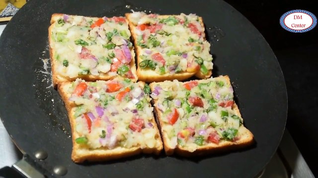 Masala Bread Toast Recipe || Quick And Easy Breakfast Recipe For Kids In Bengali