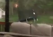 High Winds Flip Trampoline in New Windsor During Tornado-Warned Storm