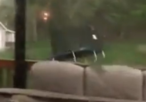 High Winds Flip Trampoline in New Windsor During Tornado-Warned Storm