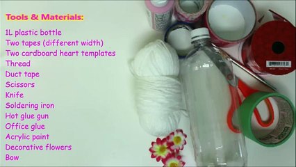 Recycling Art Ideas: Two Hearts in a Plastic Bottle Cage