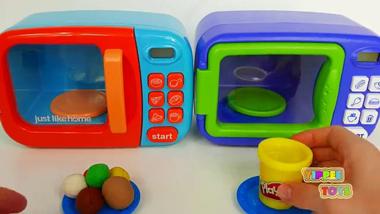 Play Doh Microwave Food Kitchen Appliance Playset Toys for Kids