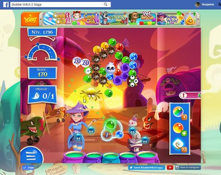 Bubble Witch Saga 2-Level 1796