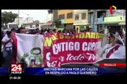 Trujillo: hinchas marchan por las calles en respaldo a Paolo Guerrero