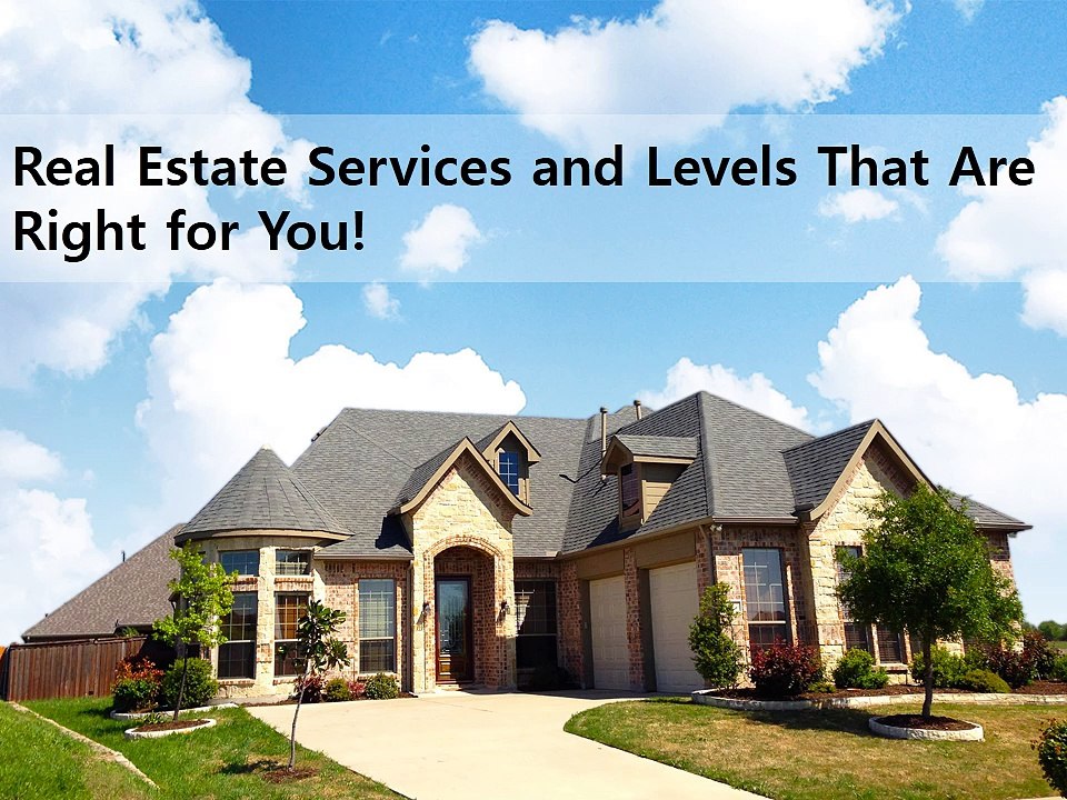 Real Estate Services and Levels That Are Right for You!