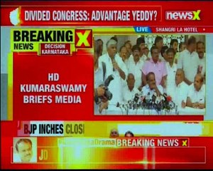 HD Kumaraswamy elected legislative party leader; briefs media