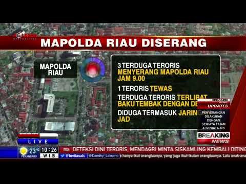 Sejumlah Penyerang Mapolda Riau Gunakan Senjata Tajam