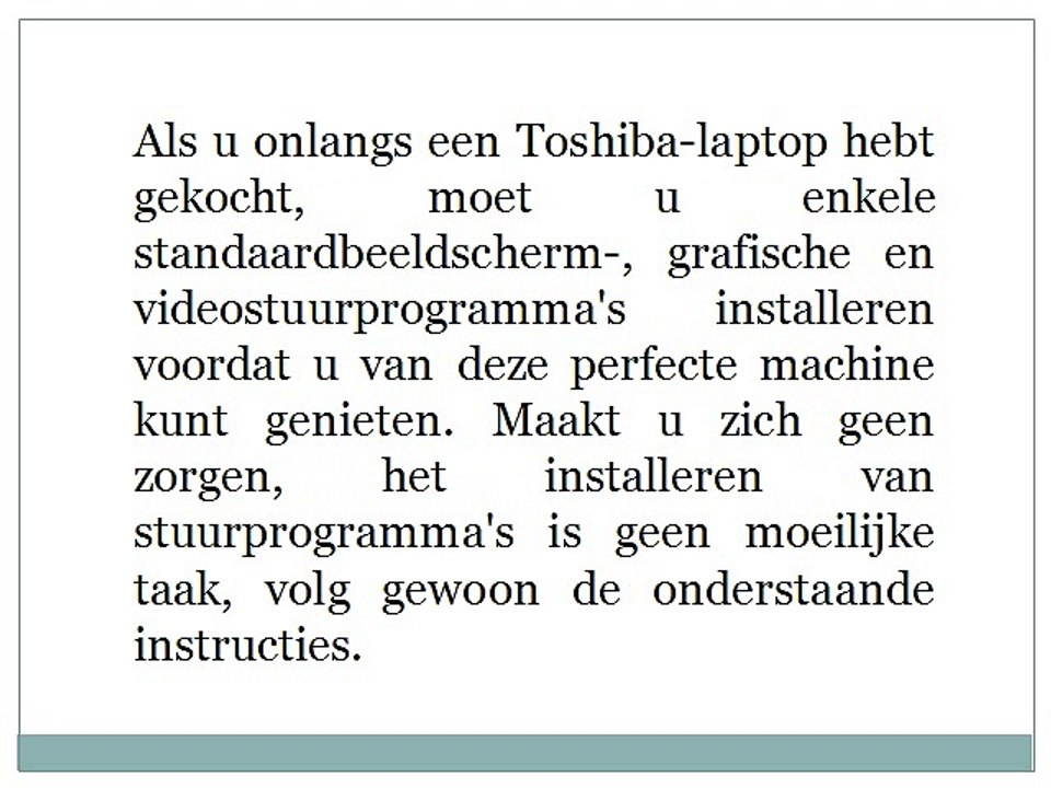 Hoe Toshiba Graphics Video Display Drivers te downloaden en bijwerken