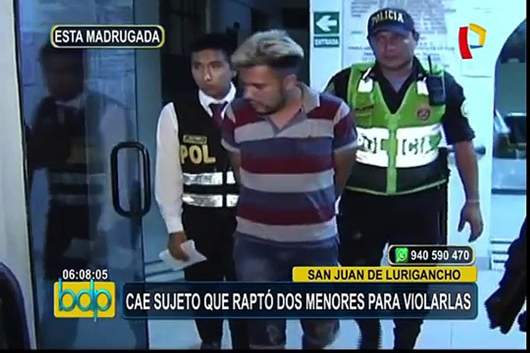 SJL: detienen a sujeto que raptó a dos menores para abusar de ellas