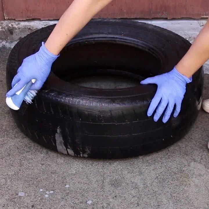 Don't get rid of old tires, upcycle them into something useful!Check out more projects in the My Garden App