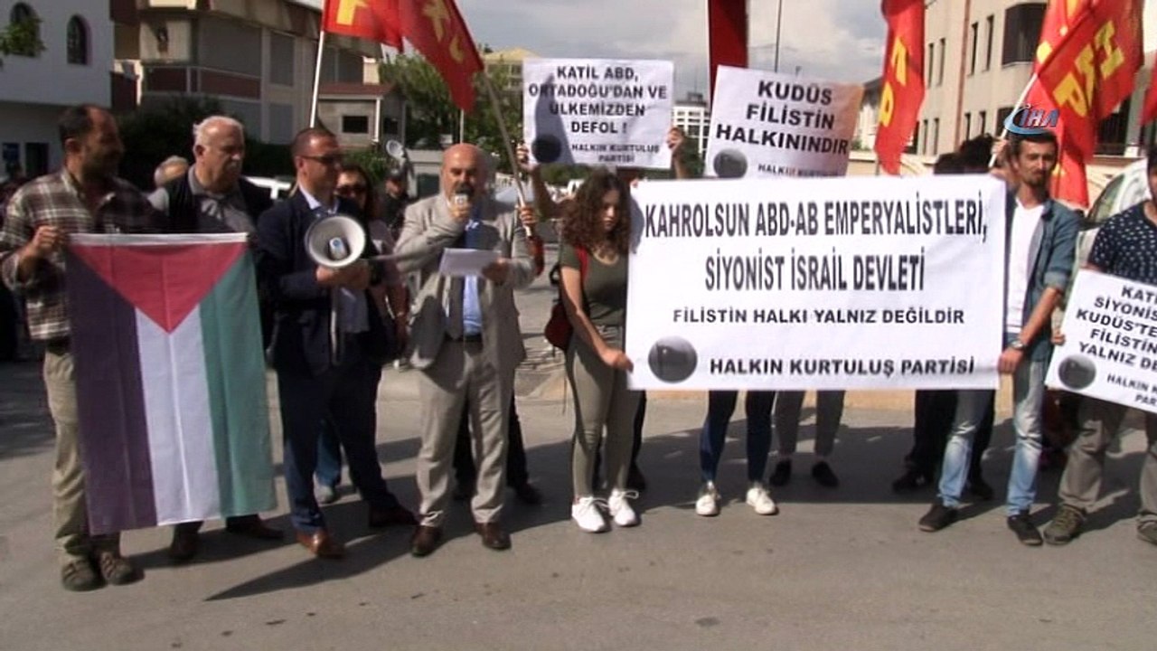 İsrail'in Ankara Büyükelçiliği önünde eylem