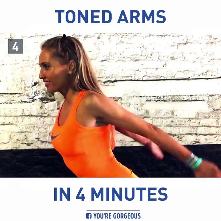 Perform Each Exercise for 30 Seconds to Get Toned Arms. via Lucy Wyndham-Read: Lucyssquad, youtube.com/user/LWRFitnessChannel, instagram.com/lucywyndhamread