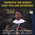 Fight racism and change the world: Black Panther star, Chadwick Boseman, gave an inspirational commencement address at his former university.