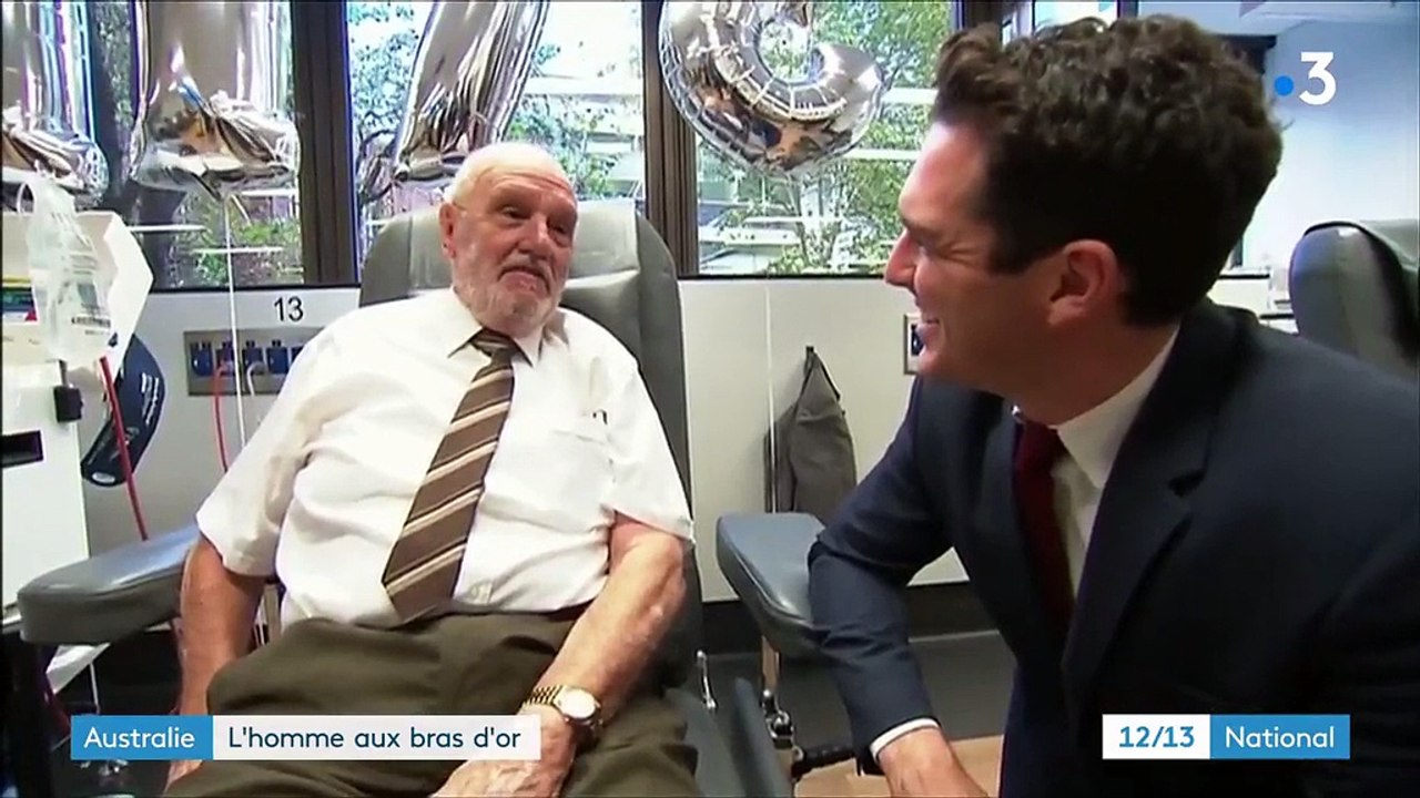 Australie : après avoir sauvé des millions de bébés, "l'homme au bras d'or" donne son sang pour la dernière fois