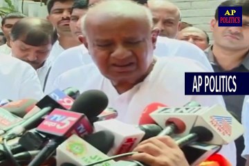 Deve Gowda Speaks to Media After Meeting With CM KCR _ Bangalore‌-AP Politics