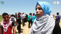 مشاهد من مشاركة المرأة الفلسطينية فى #مليونية_العودة  برفقة الشباب الفلسطيني فى قطاع غزة