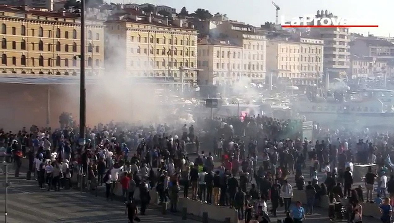 Finale OM-Atlético :  le Vieux-Port s'enflamme à 1 heure du coup d'envoi