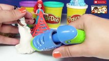DIY How To Make Disney Princess Magiclip Dresses DohVinci Play-Doh Glitter, Tiana, Cinderella, Ariel