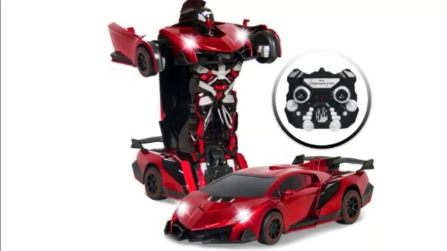 Best Choice Products Kids Toy Transformer RC Robot Car Remote Control Car- Red