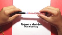 como dibujar a mario bros - how to draw super mario bros, pintando a mario bros