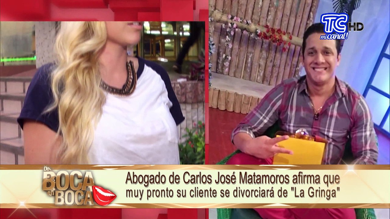 Abogado de Carlos José Matamoros afirma que muy pronto su cliente se divorciará de “La Gringa”