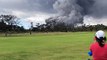 Eruption volcanique du Kilauea filmée depuis le green de golf Volcano Golf Course